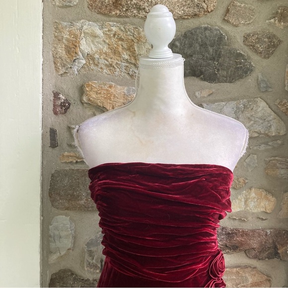 NWT REFORMATION Lanesia Velvet Chianti Red Floral Mini Dress $248 Womens 6 - Picture 3 of 16